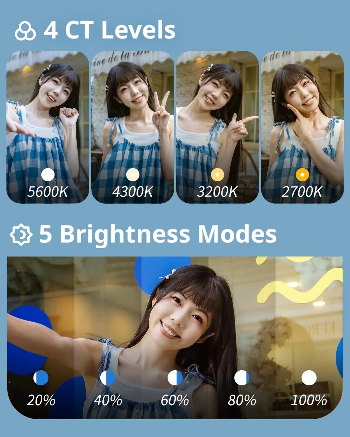 SMALLRIG Magnetic Selfie Light for iPhone, Phone Light with Mirror, Black | 6cm (2.36in) Compact LED Video Light - view 5