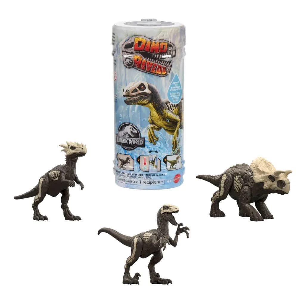 Mattel Jurassic World Dino Reveal Dinosaur Toy 8 inches | Color Change Surprise for Kids 4+ — Multicolor