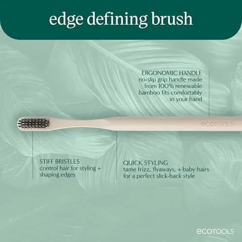 EcoTools Edge Defining Hairbrush for Baby Hair | Eco-Friendly Bamboo, Precise Control (70-120 chars) thumbnail 2