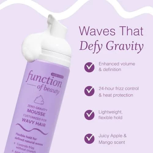 Function of Beauty Wavy Hair Mousse for Styling - Anti-Frizz, Lightweight Hold, 7 fl oz | Supports Natural Waves & Frizz Control thumbnail 2