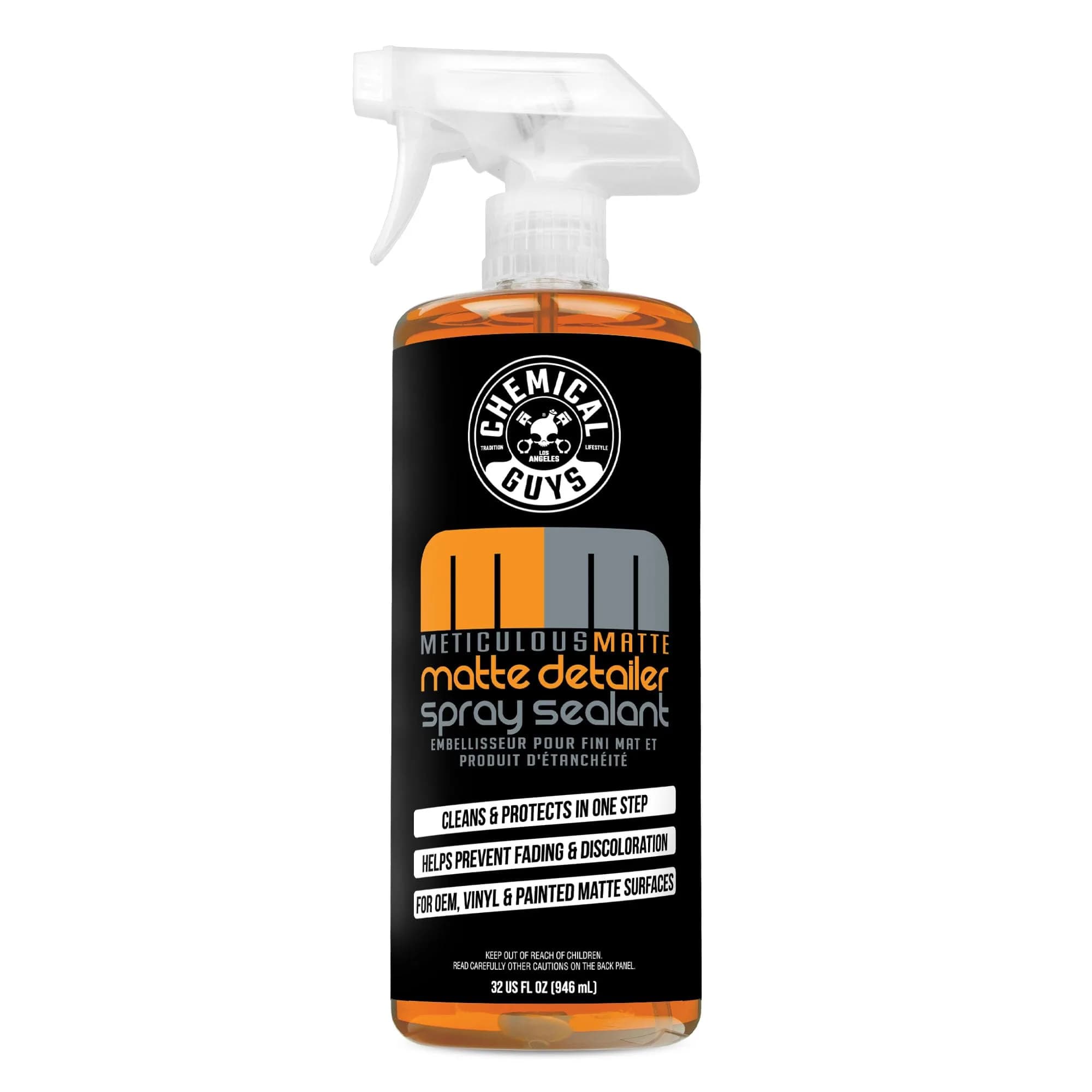 Chemical Guys Meticulous Matte & Satin Finish Detailer & Sealant 946ml (32 Fl Oz) | Cleans Without Adding Gloss - main product image
