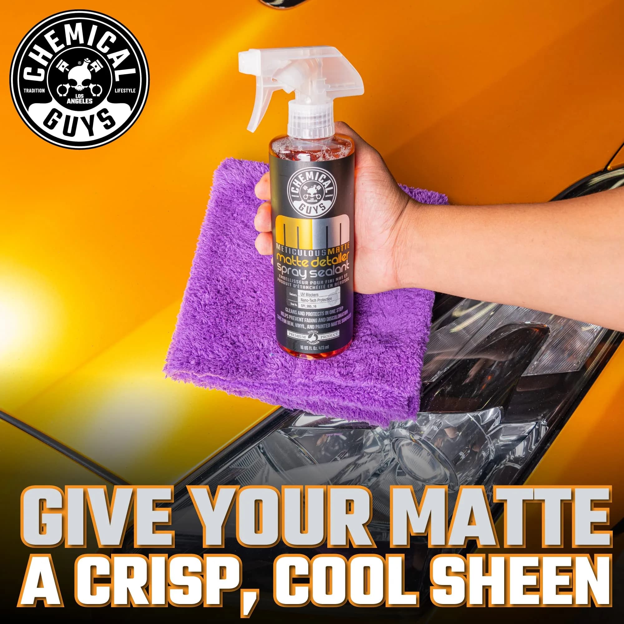Chemical Guys Meticulous Matte & Satin Finish Detailer & Sealant 946ml (32 Fl Oz) | Cleans Without Adding Gloss - view 2