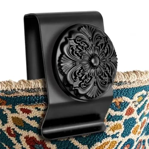 Doselves Black 4 Pack Tapestry Wall Hanging Clamps | Metal Clips for Rugs & Textile Art Display thumbnail 1