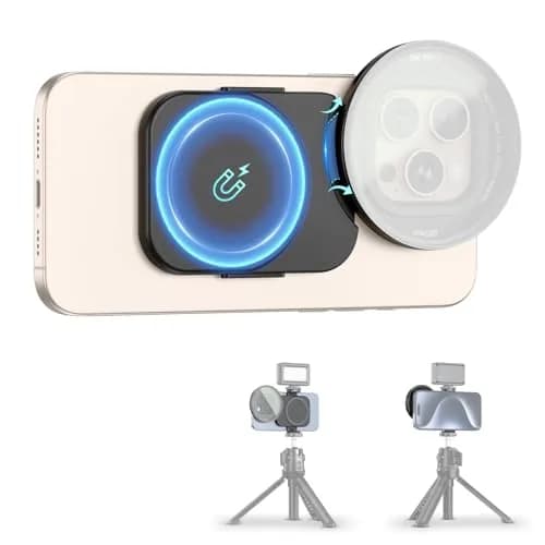 JJC 67mm Magnetic Filter Adapter Mount for iPhone 16/15/14 Pro/Pro Max/Plus with Cold Shoe & 1/4"-20 Mount thumbnail 1