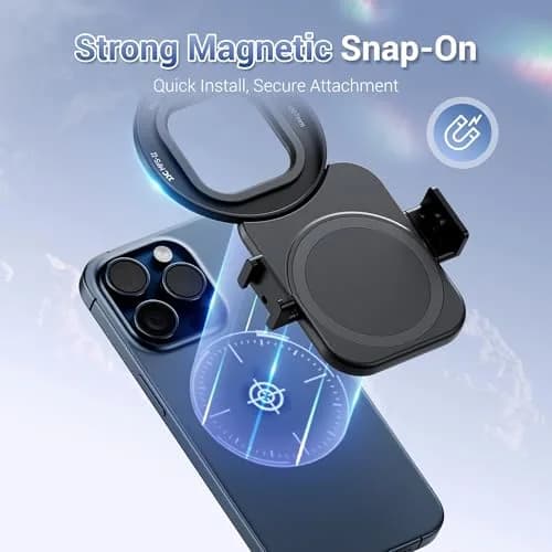 JJC 67mm Magnetic Filter Adapter Mount for iPhone 16/15/14 Pro/Pro Max/Plus with Cold Shoe & 1/4"-20 Mount thumbnail 8