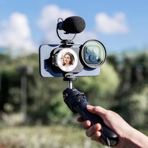 JJC 67mm Magnetic Filter Adapter Mount for iPhone 16/15/14 Pro/Pro Max/Plus with Cold Shoe & 1/4"-20 Mount thumbnail 9