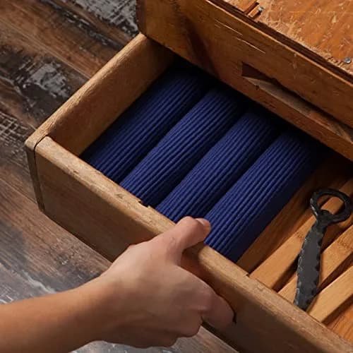 Now Designs Spectrum Placemats Ribbed Cotton, Indigo Blue | Classic 19x13 inch Set of 4 thumbnail 4