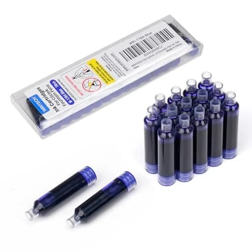 WRITECH W-1784 Cartridge Blue Ink 16ct | Smooth, Long-Lasting Fountain Pen Refill thumbnail 6