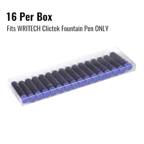 WRITECH W-1784 Cartridge Blue Ink 16ct | Smooth, Long-Lasting Fountain Pen Refill thumbnail 3