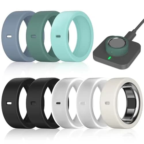 ZOOROO Silicone Ring Cover for Oura Ring Gen 4/3 (Size M, 8-Pack) | Protects Against Scratches - main product image