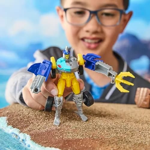 Transformers Sky-Byte Cyber Changers 4-inch Action Figure | Quick Change to Car Mode for Kids 6+ thumbnail 3