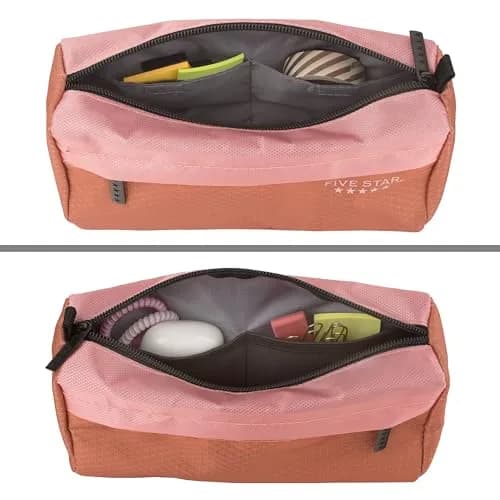 Five Star Pencil Pouch, Pen Case, 9-Pocket Zipper Organizer, Pink/Terracotta | Durable School Storage thumbnail 5