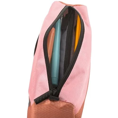 Five Star Pencil Pouch, Pen Case, 9-Pocket Zipper Organizer, Pink/Terracotta | Durable School Storage thumbnail 6