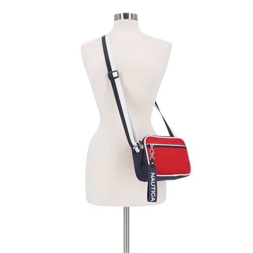 Nautica High Seas Camera Crossbody Bag Bilateral Red | Lightweight & Stylish Travel Purse thumbnail 5