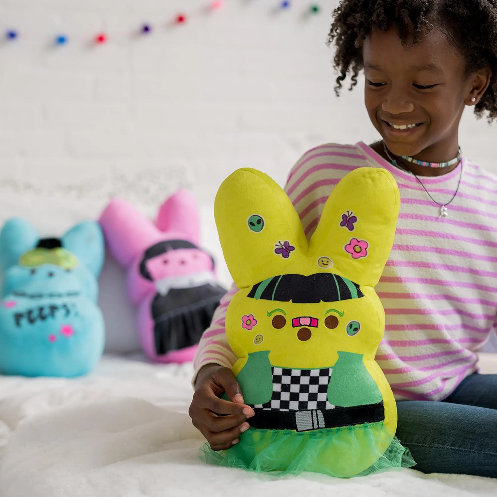 Animal Adventure 15" Pink Emo Shaggy Bunny Peeps Plush | ASTM-Tested Toy Figure - view 6