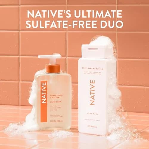 Native Clean Body Wash Sweet Peach & Nectar 1065ml (36 Fl Oz) | Gentle pH-Balanced for Sensitive Skin thumbnail 8