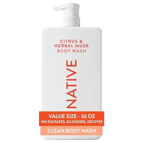 Native Clean Body Wash Citrus & Herbal Musk 1065ml (36 Fl Oz) | Gentle pH-Balanced for Sensitive Skin thumbnail 1
