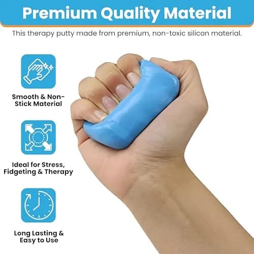 FlintRehab Therapy Putty 6-Pack, 3 oz Each | Hand Exercise Putty for Adults & Kids thumbnail 4