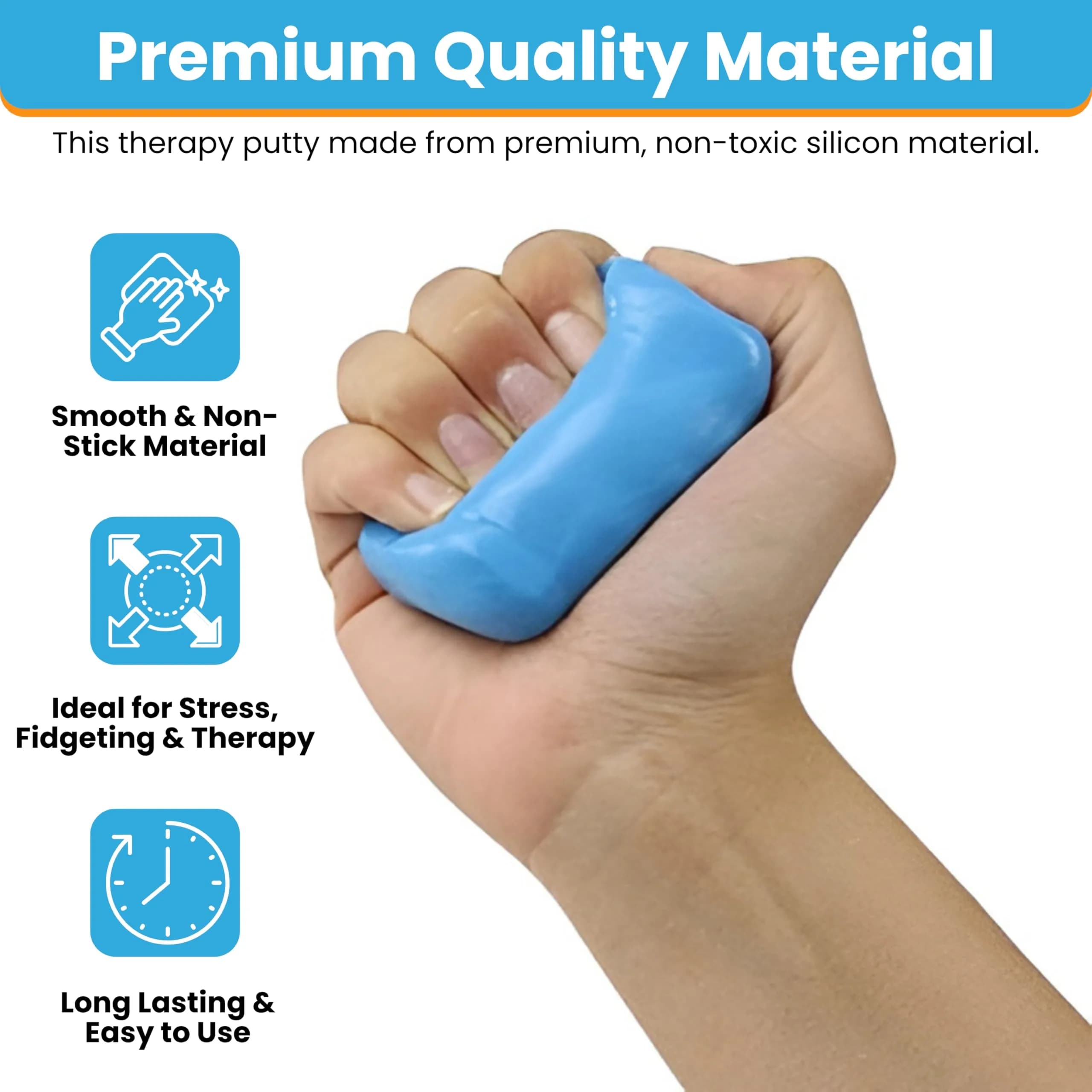 FlintRehab Therapy Putty 6-Pack, 3 oz Each | Hand Exercise Putty for Adults & Kids - view 4