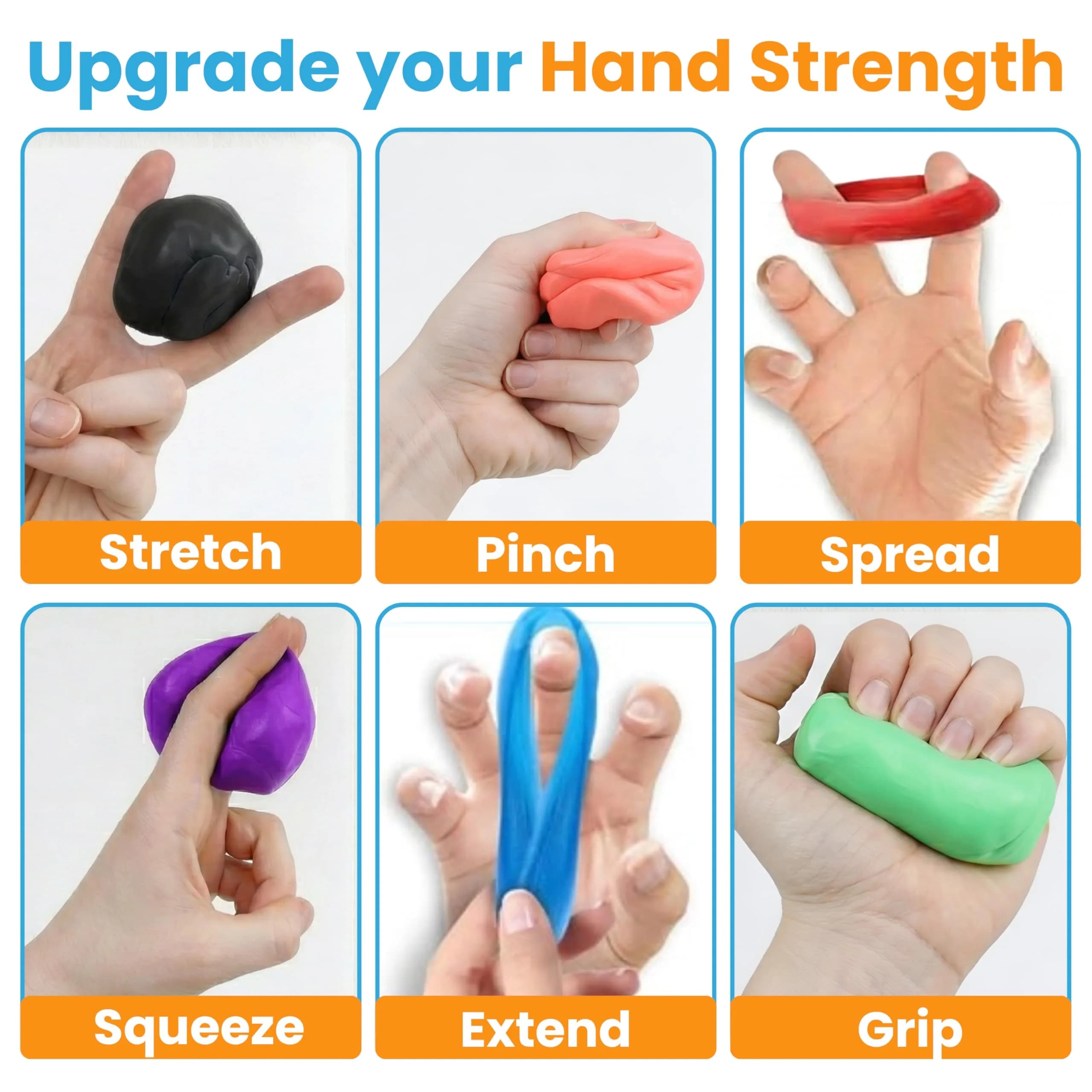 FlintRehab Therapy Putty 6-Pack, 3 oz Each | Hand Exercise Putty for Adults & Kids - view 3