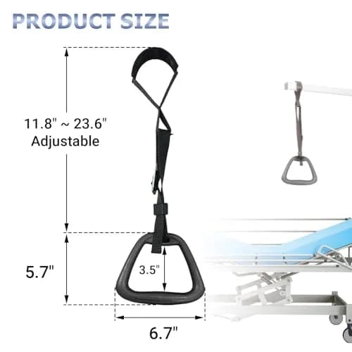 MUROCEA Bed Trapeze for Elderly | Bed Mobility Support, Supports 50kg, Adjustable Rope thumbnail 2