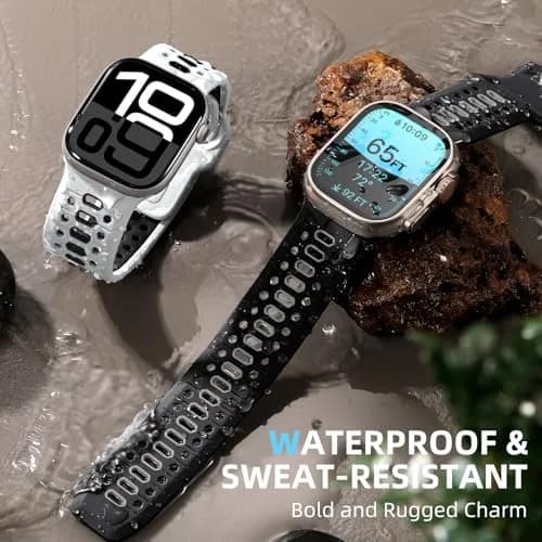 Maledan Sport Silicone Watch Band 49mm/46mm/45mm/44mm/42mm | Breathable, Waterproof, Adjustable thumbnail 6