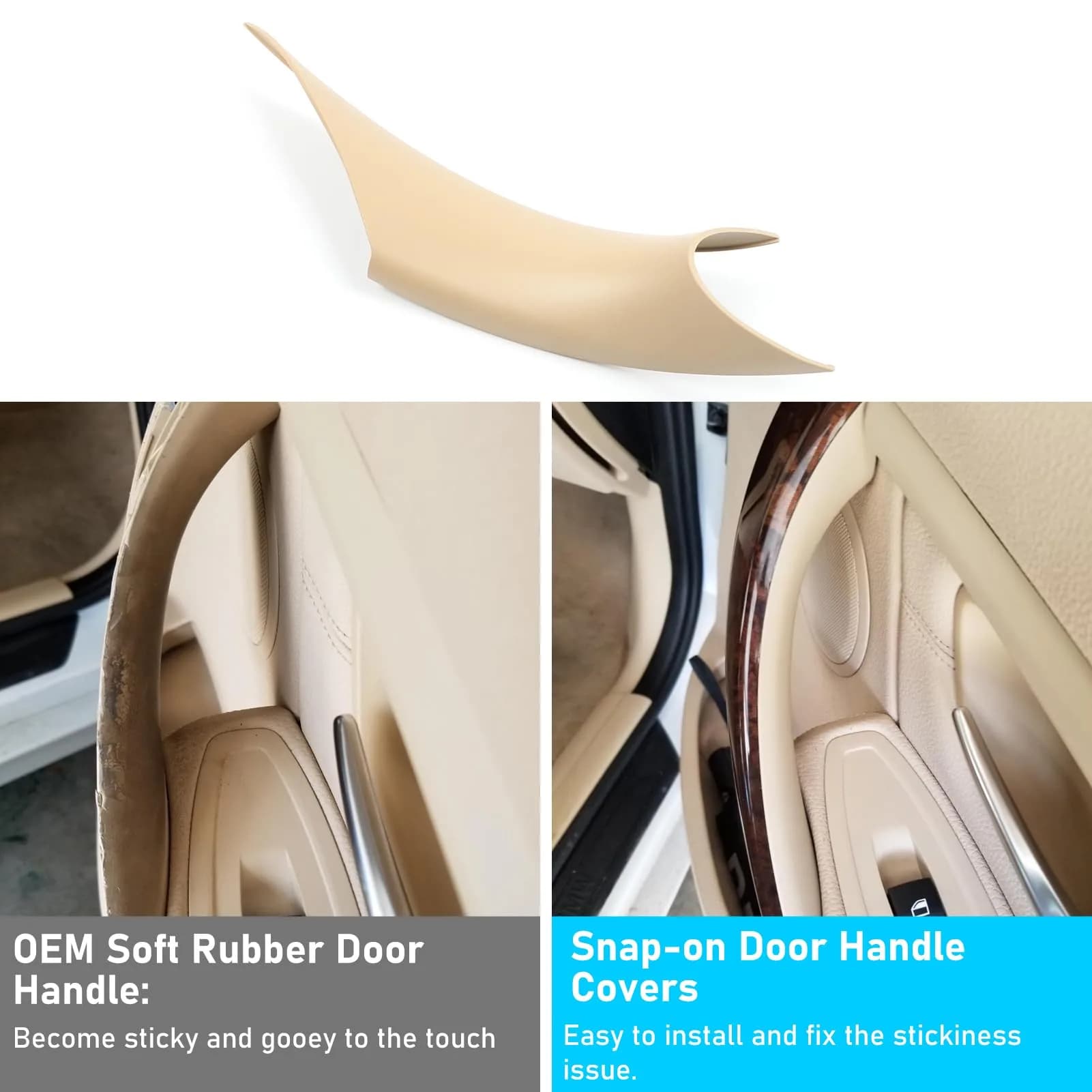 Jaronx Beige 4-Piece All Doors Handle Covers for BMW 3 Series & 4 Series - view 2