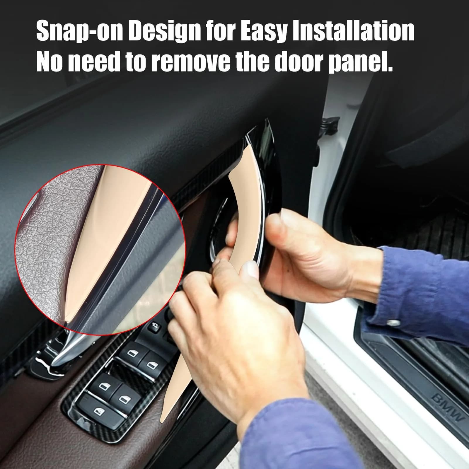 Jaronx Beige 4-Piece All Doors Handle Covers for BMW 3 Series & 4 Series - view 4