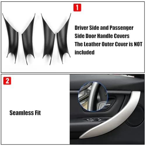 Jaronx Door Handle Covers for BMW 3 Series & 4 Series | 4PCS, Black, OEM Fit thumbnail 6