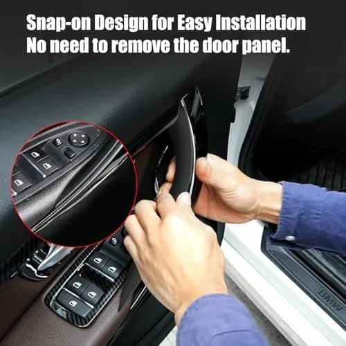 Jaronx Door Handle Covers for BMW 3 Series & 4 Series | 4PCS, Black, OEM Fit thumbnail 4