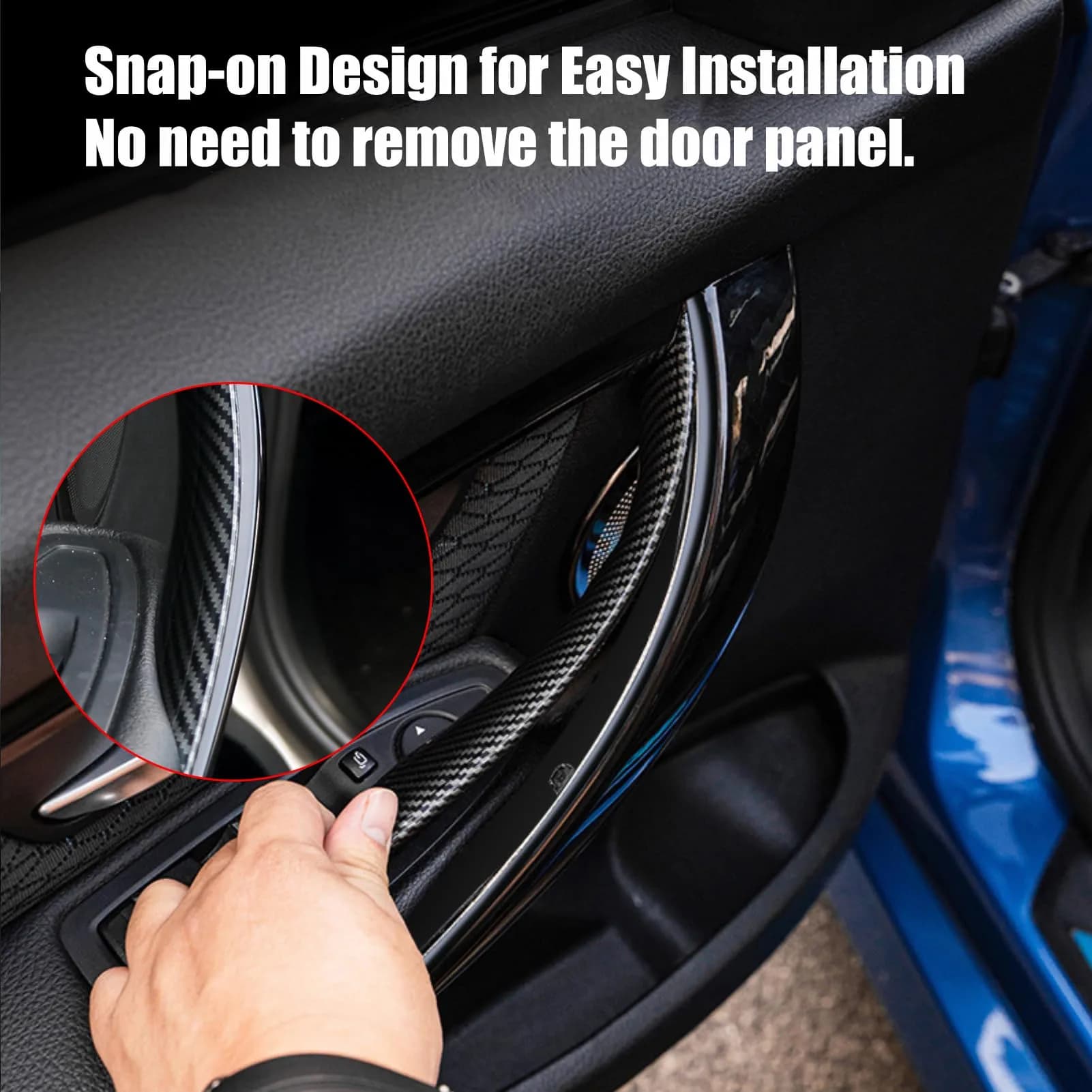 Jaronx Carbon Fiber 4-Piece All Doors Handle Covers for BMW 3 & 4 Series - view 4