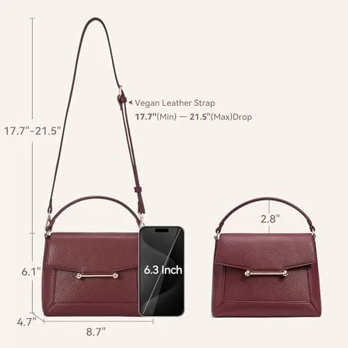 BOSTANTEN Crossbody Purse for Women Vegan Leather Shoulder Purse | Compact, Stylish, Secure thumbnail 4