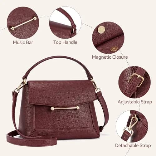 BOSTANTEN Crossbody Purse for Women Vegan Leather Shoulder Purse | Compact, Stylish, Secure thumbnail 5