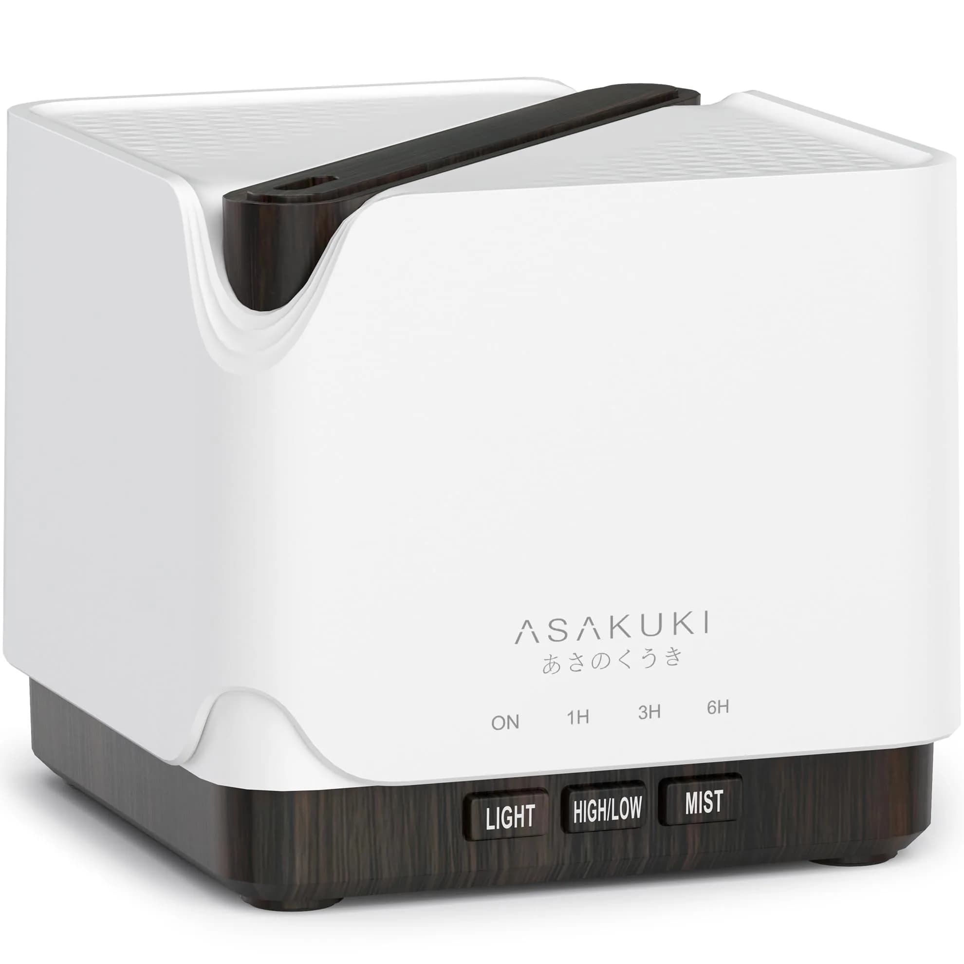 ASAKUKI Large 700ml Essential Oil Diffuser Humidifier | Ultrasonic Aroma Diffuser for Home & Large Spaces — Black