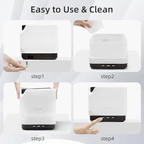 ASAKUKI Large 700ml Essential Oil Diffuser Humidifier | Ultrasonic Aroma Diffuser for Home & Large Spaces thumbnail 6