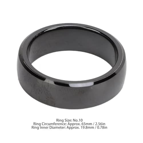 GOWENIC NFC Smart Ring Ceramic NFC Finger Ring | Wearable Access Control & Payment (approx. 2.56in/65mm) thumbnail 5