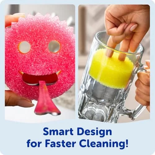 Scrub Daddy Scrub Mommy Sponges 9 Count | Dual-Sided Kitchen Scrubber thumbnail 4