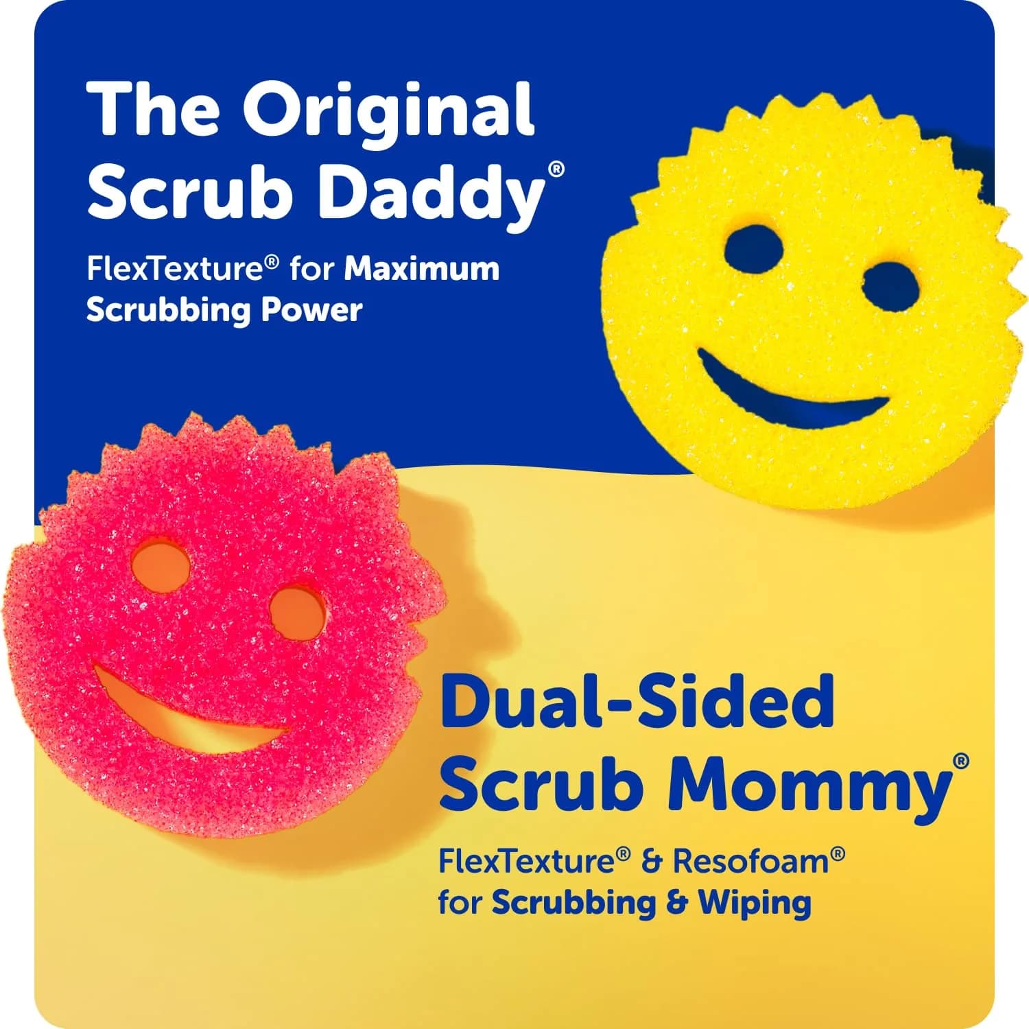 Scrub Mommy Exclusive 9-Count Kitchen Sponge Set | Dual-Sided Non-Scratch Cleaning Sponges - view 7