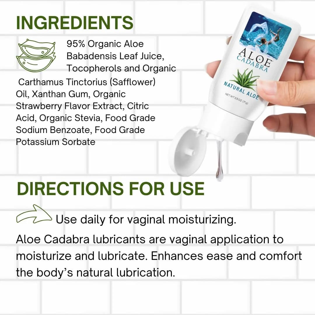 Aloe Cadabra Organic Natural Aloe Personal Lubricant 74ml (2.5 Fl Oz) | pH-Balanced, Vegan - view 2
