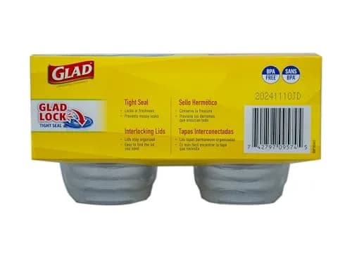 Glad Mini Round Food Storage Containers with Lids, 4 Oz, 8 Count | Compact Snack & Lunch Pack thumbnail 5