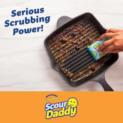 Scrub Daddy Scour Daddy XL Heavy Duty Non Scratch Sponge 18 Pack | Odor Resistant Kitchen Cleaning Tool thumbnail 2