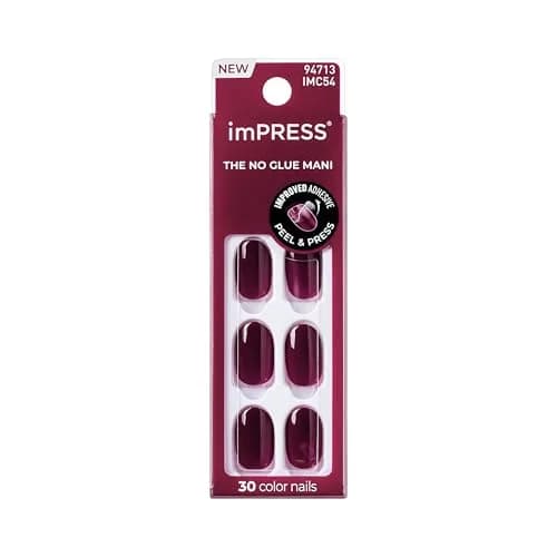 imPRESS No Glue Mani Press On Nails Kit Over You | Short, Glossy Gel Finish, PureFit Technology thumbnail 1