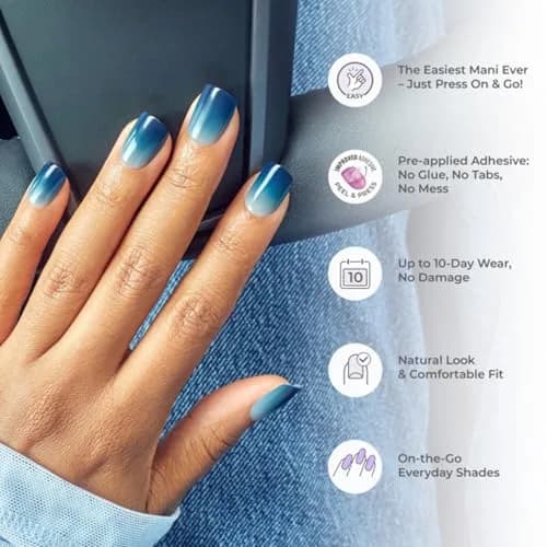 imPRESS No Glue Mani Press On Nails Kit Over You | Short, Glossy Gel Finish, PureFit Technology thumbnail 7
