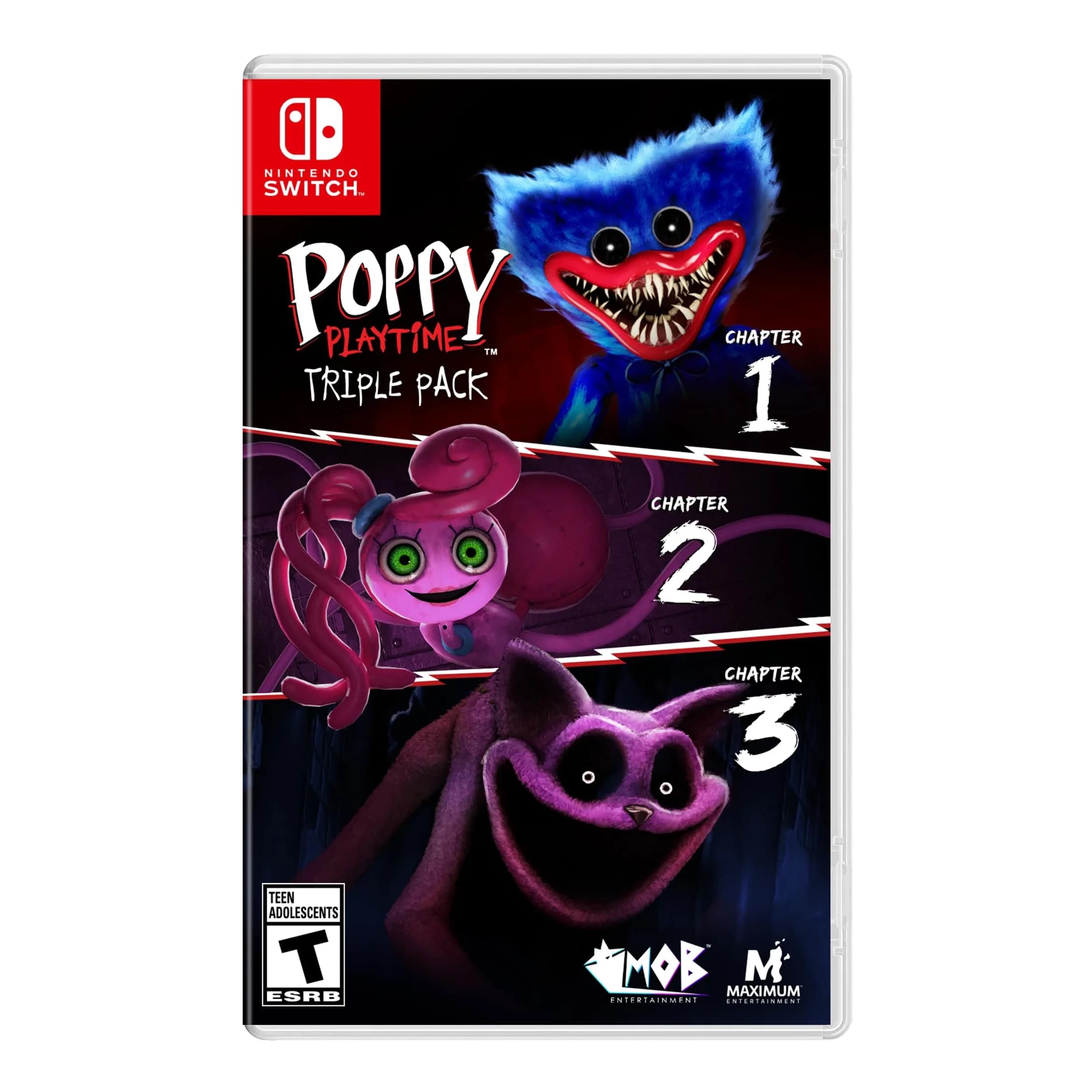 Poppy Playtime Triple Pack Nintendo Switch Game | ESRB Teen Horror Adventure