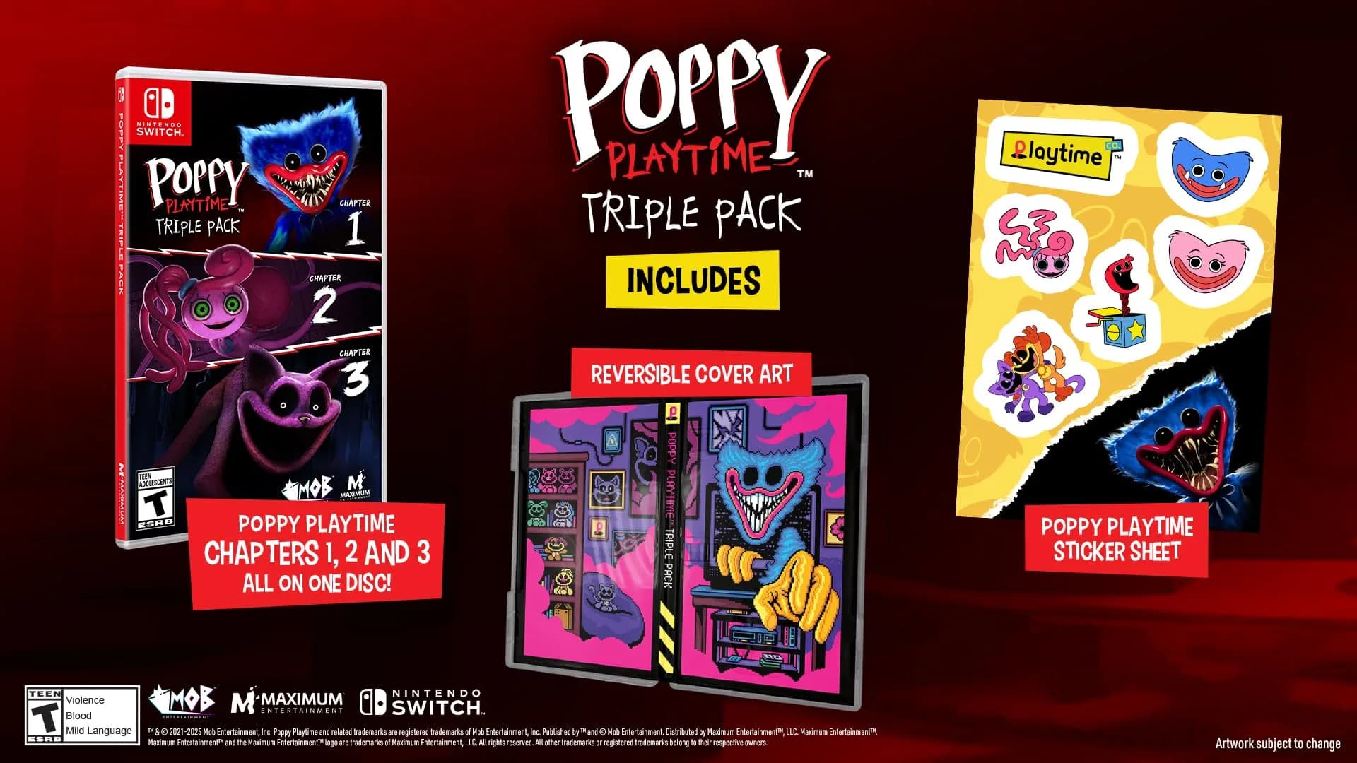 Poppy Playtime Triple Pack Nintendo Switch Game | ESRB Teen Horror Adventure - view 2