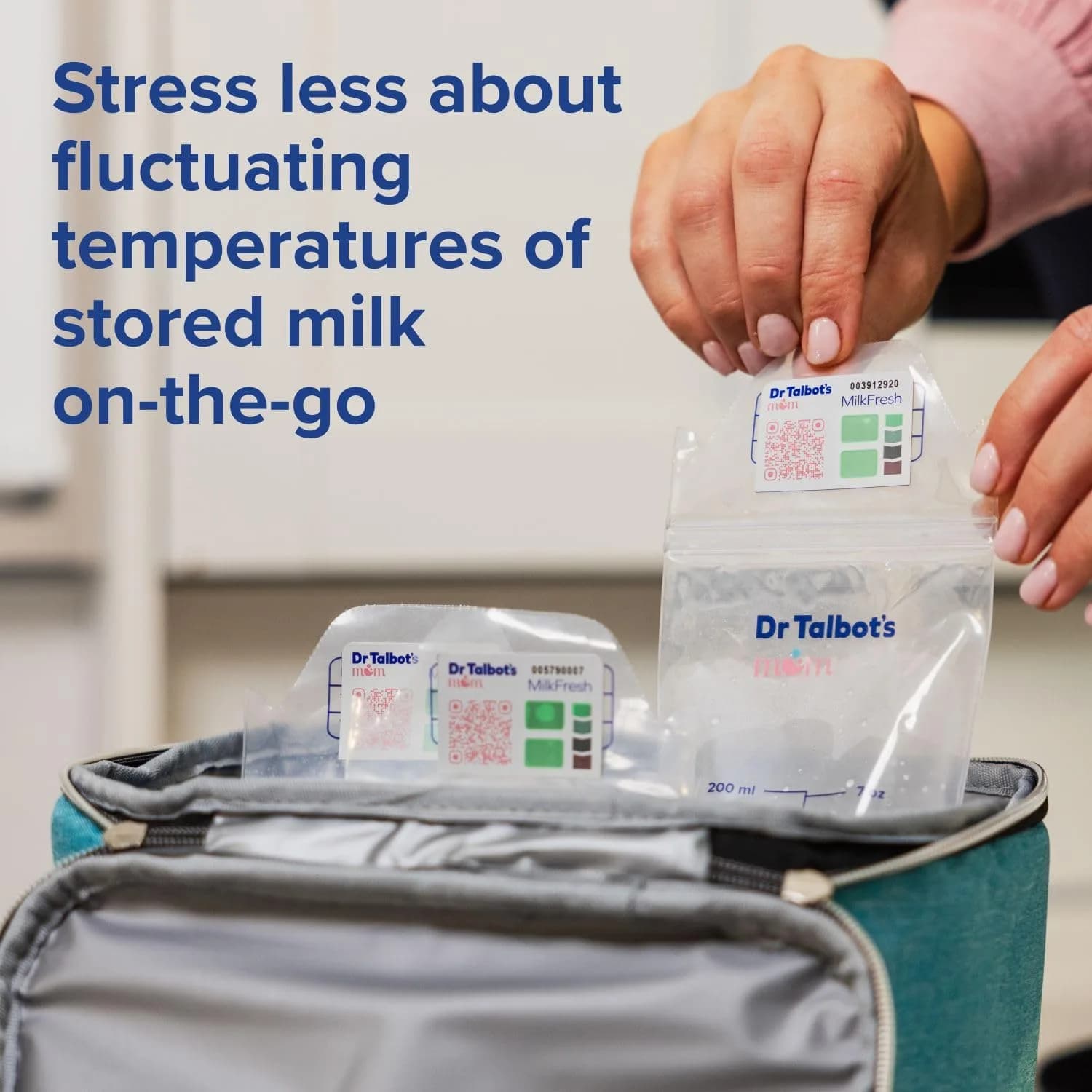 Dr. Talbot's Mom MilkFresh Breastmilk Freshness Sensors (48-Count) | App-Enabled Temperature & Time Monitoring - view 9