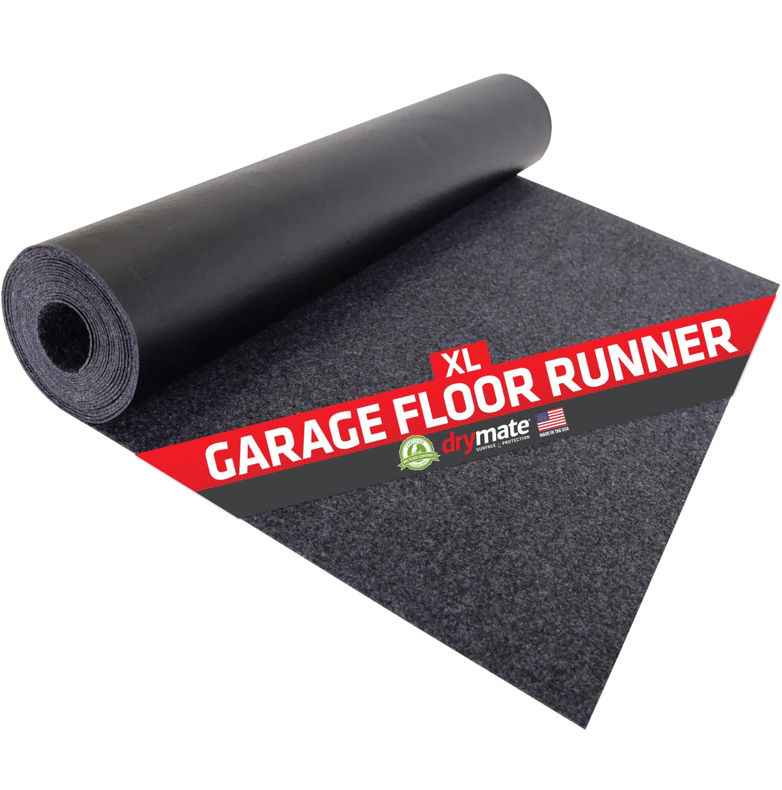 Drymate XL Charcoal Oil Spill Mat Runner 18' x 2'6" | Premium Absorbent Garage Floor Protection - main product image