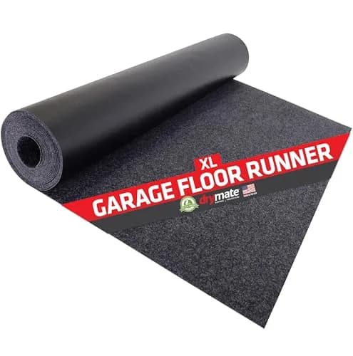 Drymate Garage Floor Runner Mat, 5.5 m (18') x 0.76 m (2'6"), Waterproof & Absorbent, Slip-Resistant, Washable, Made in USA thumbnail 1