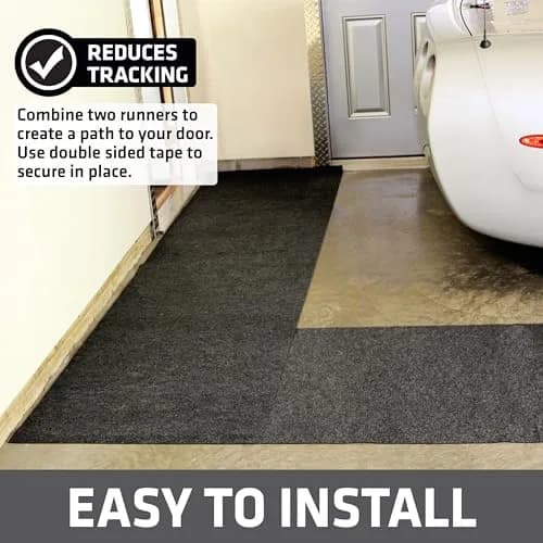 Drymate Garage Floor Runner Mat, 5.5 m (18') x 0.76 m (2'6"), Waterproof & Absorbent, Slip-Resistant, Washable, Made in USA thumbnail 2