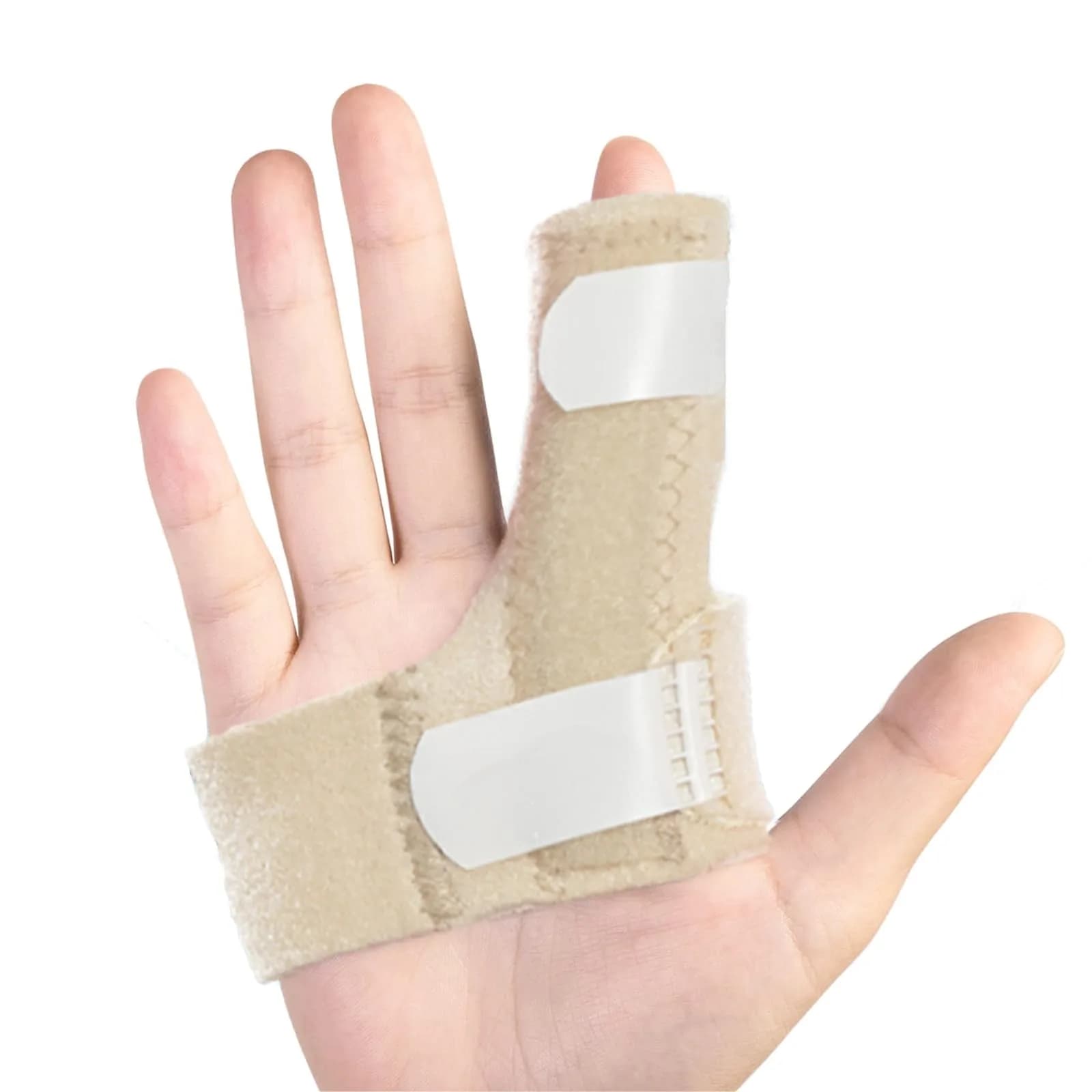 Sumifun Finger Brace, Mallet Finger Splint for Index Middle Ring Pinky Finger Arthritis Pain, Tendon Injury, Broken Mallet Finger Stabilizer Wrap, Khaki (1 Count) - main product image